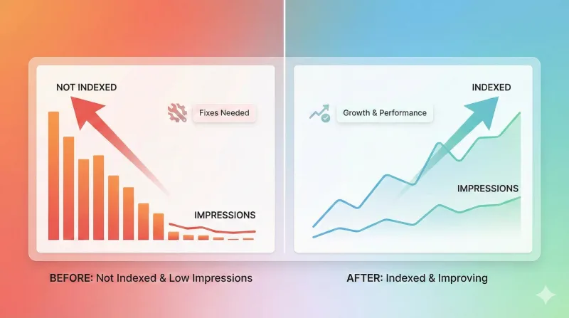Fix Google Indexing & Technical SEO (Search Console + Sitemap)