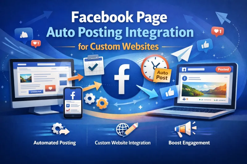 Facebook Page auto posting integration for custom websites