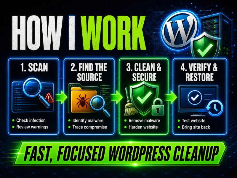 WordPress malware removal and hacked website recovery service