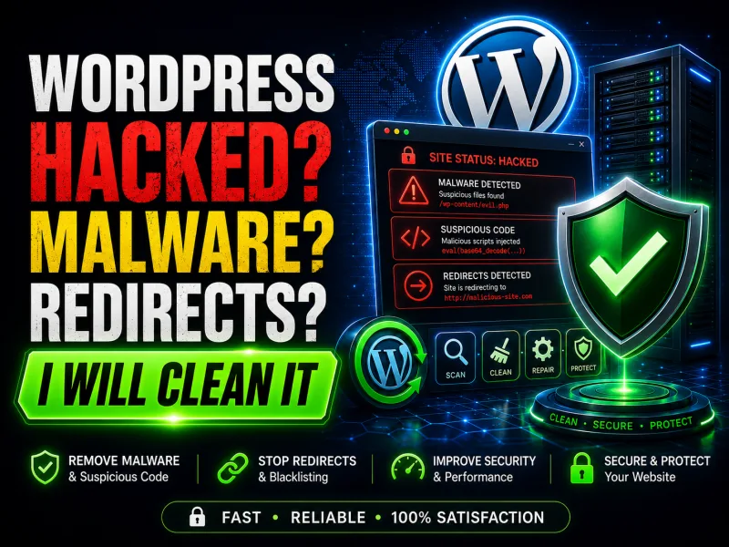 WordPress malware removal and hacked website recovery service