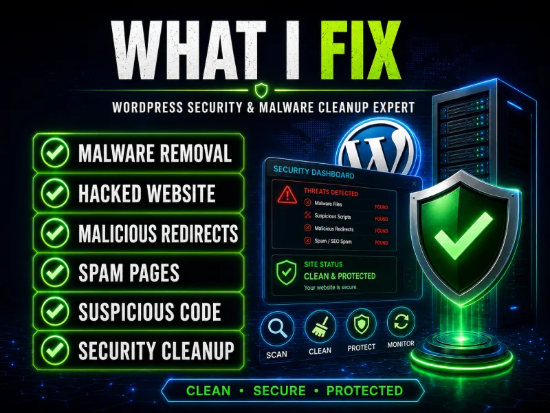 WordPress critical error 500 error and white screen repair service