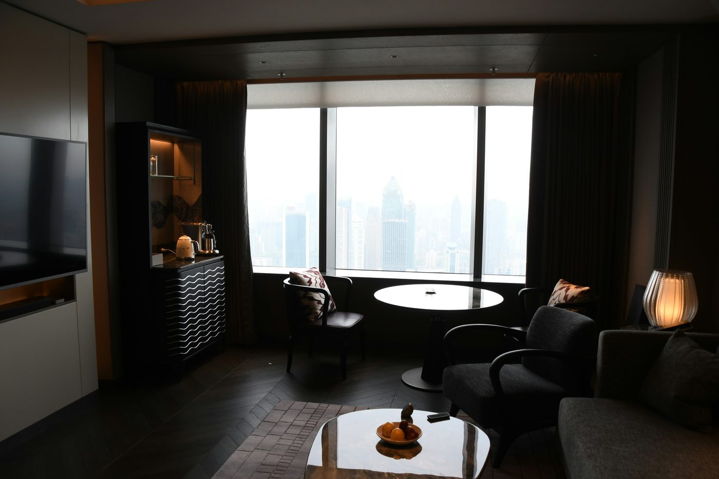 Family Suite private lounge with skyline view