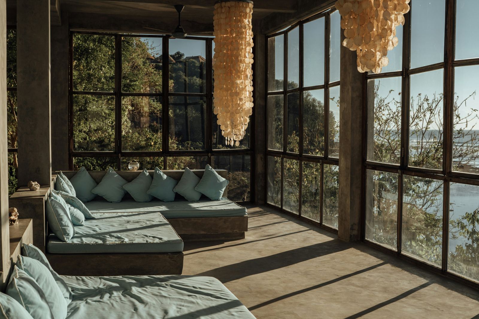 Cosy lounge seating area at Aurora House