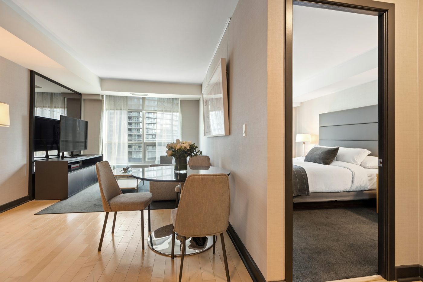 Junior Suite with combined living and sleeping area