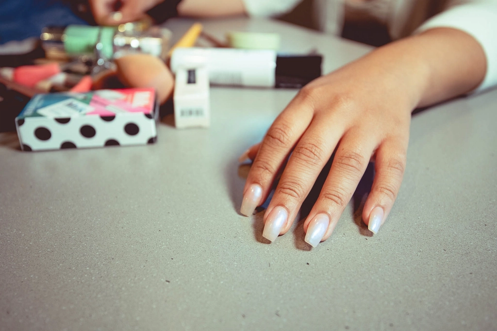 Elegant manicured hands